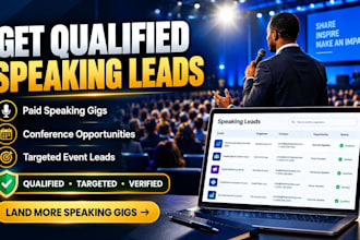 find qualified public speaking leads, paid gigs and conference leads