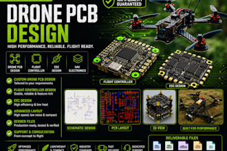 design drone pcb, uav pcb, flight controller, esc