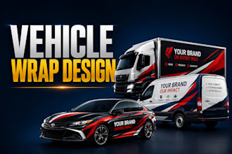 do vehicle wrap design, van wrap, truck graphics, fleet branding, car signage