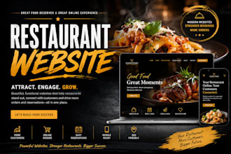 create modern restaurant website with online ordering for food business web app