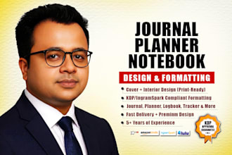 design journal, planner, and notebook interiors for KDP