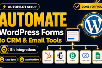set up bit integrations for wordpress forms CRM and email tools