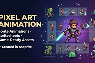 create pixel art sprite animations and spritesheets