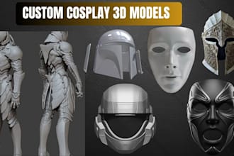 model custom 3d cosplay armor helmets and masks