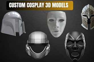 design 3d mask, 3d helmet, cosplay armor 3d custom mask for printing