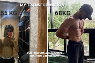 create a personalized muscle gain workout and diet plan