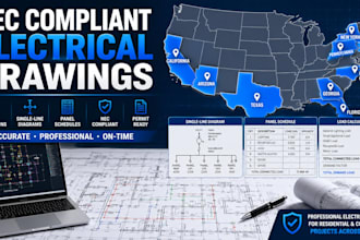 do tx ca ny ar fl nec compliant electrical drawings with load calculations