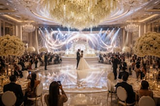 render hyper realistic 3d wedding venue