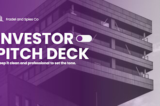 redesign and improve your investor pitch deck and powerpoint presentation