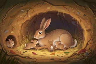 illustrate colorful children books with custom storybook characters
