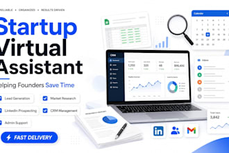 be your startup virtual assistant for admin and business support