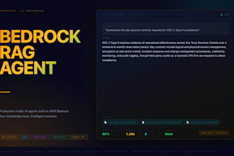 build a production AWS bedrock rag ai agent