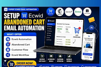 setup ecwid abandoned cart email automation and customer workflow