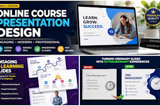 design engaging online course presentations, elearning and powerpoint slides