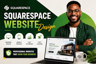 design squarespace website design or redesign squarespace website development