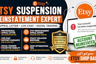 do etsy reinstatement for etsy shop, etsy appeal letter, etsy reopen