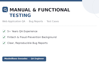 perform manual and functional testing for your web application