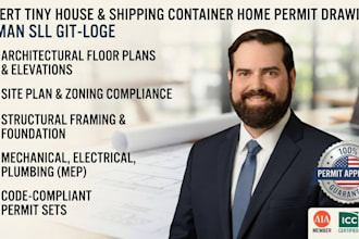 create tiny house and shipping container home permit drawings