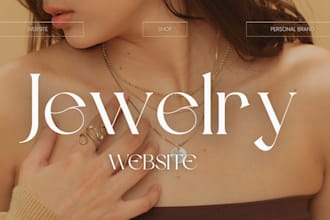 design a jewelry website with online store for your brand