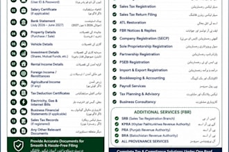 file your pakistan income tax and sales tax returns