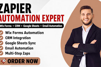 automate wix forms bookings CRM google sheets email automation using zapier