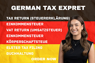 be your german tax advisor for vat, tax returns, income tax and elster filling