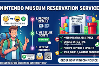 secure nintendo museum and tickets reservation