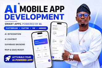 fix, develop ai mobile app, flutterflow app ai web app and chatbot ai mobile app