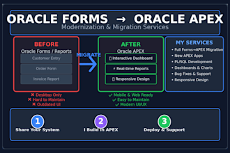 create oracle applications forms and apex and migrate old forms to apex