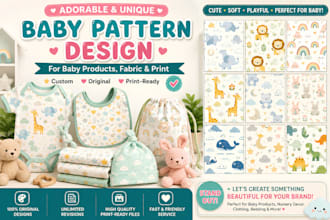 design custom baby seamless patterns