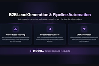 build customized lead generation lists and sales pipeline