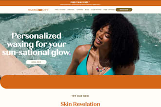 design wix waxing studio website waxing salon beauty salon esthetician website