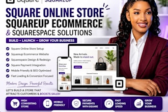 design square online store, square website design, squareup ecommerce website