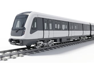 render accurate 3d printable train, tram and locomotive models