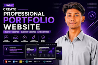 create custom portfolio business or landing page website