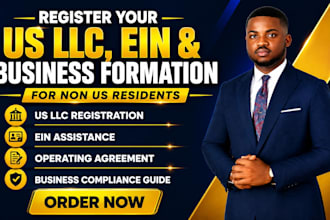 register your US llc, ein, and business formation for non US residents