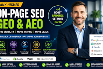 do onpage seo geo aeo service for wordpress shopify wix squarespace website