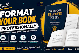 amazon KDP book formatter, book typesetting kindle ebook paperback layout design