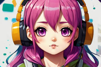 design a custom anime vtuber or chibi avatar for twitch and gaming