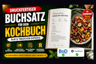 druckfertiger buchsatz fur dein kochbuch, amazon KDP und bod experte