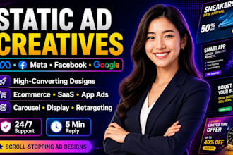 design static ad creatives for meta and google