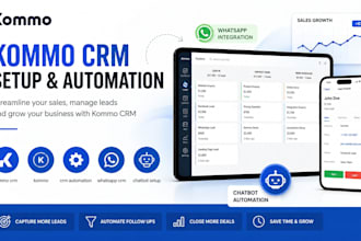build kommo CRM, sales pipeline, and chatbot setup