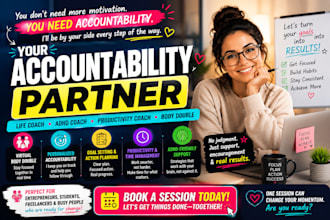be your accountability partner, life coach, adhd, productivity coach body double