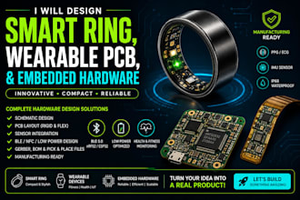 design smart ring, wearable pcb, and embedded hardware
