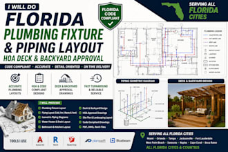 do florida plumbing fixture layout piping layout hoa deck and backyard approval