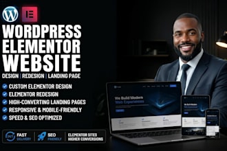 design or redesign wordpress landing page and websites with elementor pro