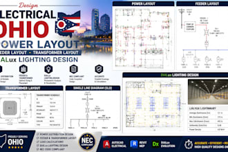 design electrical ohio power layout feeder transformer layout dialux lighting