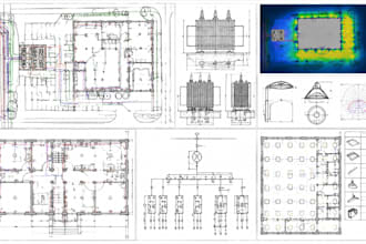create electrical power layout transformer dialux lighting ohio autocad design