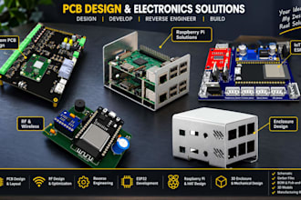 do pcb design, rf, reverse engineer, esp32, raspberry pi and enclosure