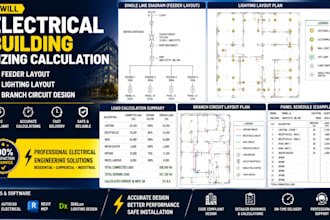 electrical building sizing calculation feeder layout lighting branch circuit